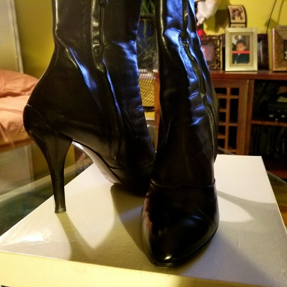 Black Leather Ankle